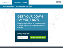 Tablet Screenshot of downpayment.org